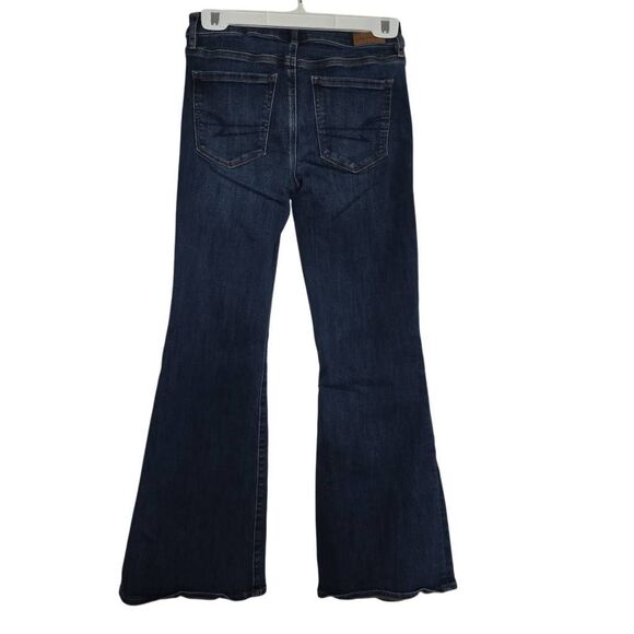 American Eagle Women's Size 2 Short Blue Low Rise Flare Jeans - Picture 6 of 7